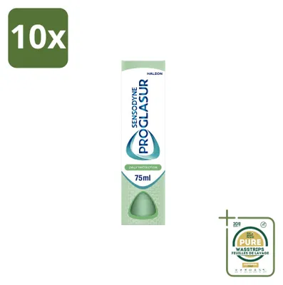 Immagine prodotto di 10 tubetti di dentifricio Sensodyne Proglasur Daily Protection - 75 ml - Confezione da 10 pezzi