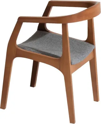 Productafbeelding van Set van 6 houten eetkamerstoelen, keukenstoelen, bruin