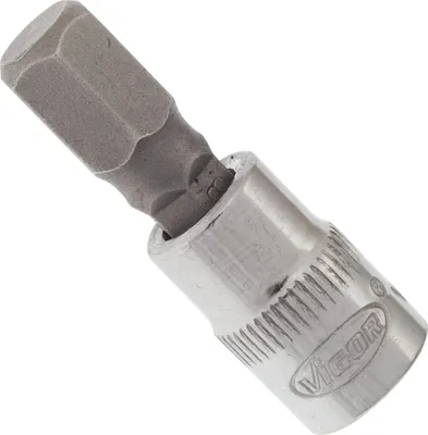 Obrázok produktu pre VIGOR štvorhranný náboj 6,3 = 1/4 palca Skrutkovací bit so šesťhranným profilom V2435N ∙ štvorhranná dutinka 6,3 mm (1/4 palca) ∙ šesťhranný profil ∙ 8 ∙ celková dĺžka: 38 mm