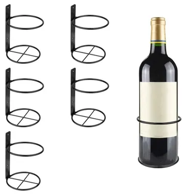 Image de Support pour bouteilles de vin - Lot de 6 - Noir