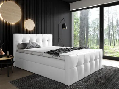 Immagine prodotto di Letto boxspring Letti camera da letto 200x200 Letto imbottito Design doppio hotel