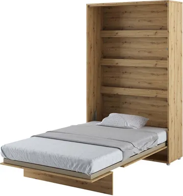 Produktbild von Wandbett Schrankbett BED CONCEPT BC-02 Vertikal 120x200 ARTISAN EICHE Wandklappbett, Schrankklappbett, Schrank mit integriertem Klappbett, Funktionsbett inkl. Lattenrost
