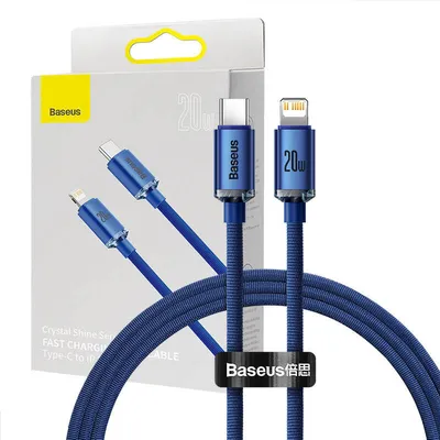 Image de Câble Usb-C Do Lightning Baseus Crystal, 20W, 1.2M (Niebieski)