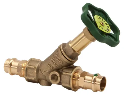 Produktbild von Schlösser Armaturen FREISTROMVENTIL, PRESSANSCHL.IG O.ENTL, N.ST.SP, DN20, PRESS18, DVGW