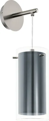 Produktbild von EGLO Wandleuchte Pinto Textil, Wandlampe für innen, Wandbeleuchtung, Wohnzimmerlampe, Flur-Lampe mit E27 Sockel