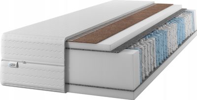 Matratze 90x200 24 cm Taschenfederkern Härtegrad H3 H4 7 zonen Bett Matratzen 2 in 1 kokosfasern Rollmatratze