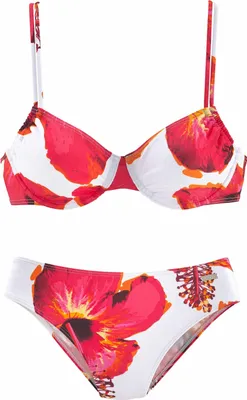 Produktbild von LASCANA Bügel-Bikini weiß-bedruckt Größe 42 Cup F