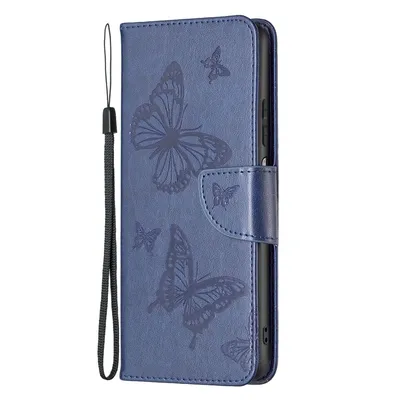 Produktbild von König Design Hülle kompatibel mit Xiaomi Redmi Note 11 / Note 11S Global Kunstleder Handyhülle - Handy Case Blau