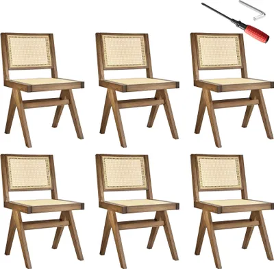 Produktbild von tectake® Holzstuhl Lissy Boho-Stil 48,5 x 53,5 x 83 cm, Belastbarkeit 120 kg