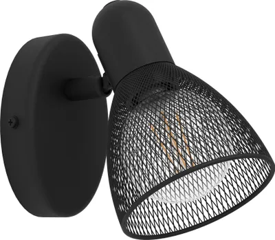 Produktbild von EGLO Wandlampe Carovigno, 1 flammige Wandleuchte, Klassisch, Minimalismus, Wandstrahler innen aus Stahl, Wohnzimmerlampe, Flurlampe, Spot mit E14