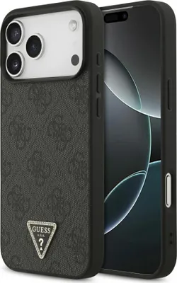 Zdjęcie produktu dla Etui Guess Leather 4G Triangle MagSafe do iPhone 17 Pro Max