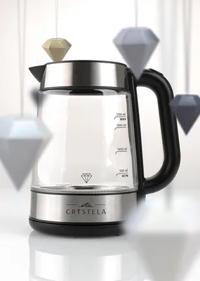Image de Eta ETA615390000 Bouilloire électrique 1,7 L 2200 W Noir, Acier inoxydable, Transparent