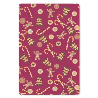Produktbild von MuchoWow® Mauspad Mousepad Weihnachten - Lebkuchen - Schnittmuster 18x27 cm - Mousepads - Maus Mat - Pad - Mausunterlage