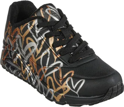 Produktbild von Skechers Uno - Metallic Love - Schwarz / Gold Synthetik Größe: 40 Normal