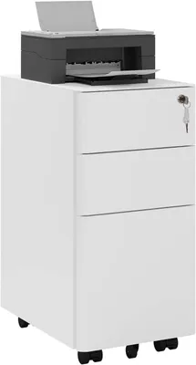 Produktbild von WOLTU Aktenschrank abschließbar, mit Schubladen Hängeregistratur, weiß