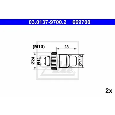 Produktbild von ATE Reparatursatz Automatische Nachstellung 03.0137-9700.2 für AUDI Q7 (4LB)