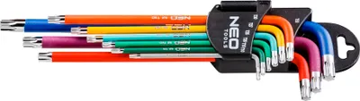 Immagine prodotto di NEO TOOLS Chiavi Torx T10-50, set di 9 pezzi, colorate