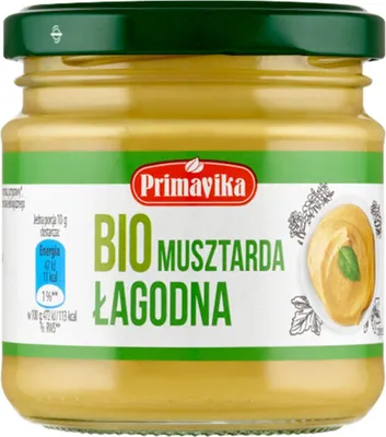 MUSZTARDA ŁAGODNA BIO 170 g - PRIMAVIKA