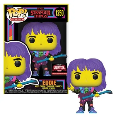 Produktbild von Funko Pop! Stranger Things: Eddie with Guitar #1250 (Blacklight) TargetCon Exclusive