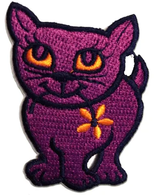 Produktbild von Katze Tier - Aufnäher, Bügelbild, Aufbügler, Applikationen, Patches, Flicken, Zum Aufbügeln, Größe: 5,3 x 7,0 cm