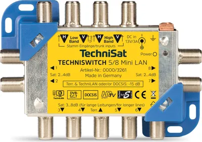 Produktbild von TechniSat TECHNISWITCH 5/8 Mini LAN | Multischalter inkl. LAN für 8 Teilnehmer