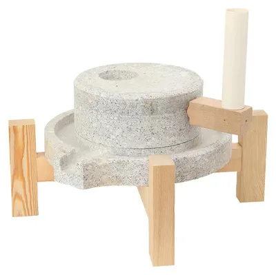 Produktbild von Steinmühle - Handbetriebene Haushalts-Getreidemühle - Traditionelle Reismühle - Für Sojadrink und Tofu - Kleine manuelle Mahlmaschine