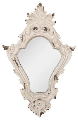 Obrázek produktu pro Zrcadlo Clayre & Eef 27x5x42 cm Bílý plast