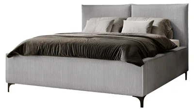 Produktbild von MIRJAN24 Polsterbett Leon Cord, Doppelbett mit Bettkasten, Ehebett, Gasdruckfeder, Lattenrost (Farbe: Poso 110, Größe: 140x200 cm)