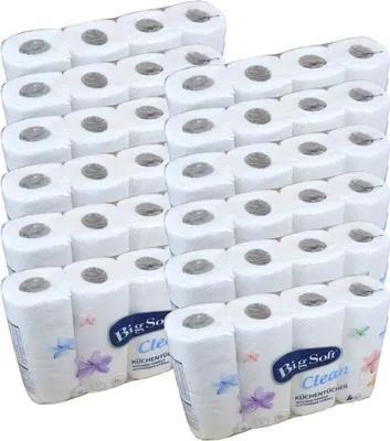 Produktbild von 48 Rollen á 50 Blatt Küchenrolle Big Soft 2-lagig Haushaltsrolle