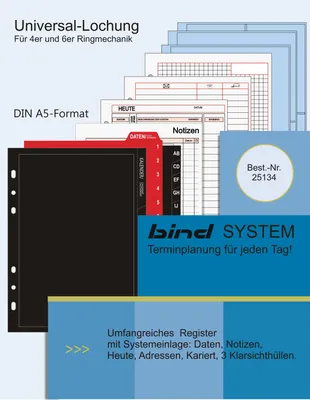 Produktbild von BIND Ringbuch-Ergänzungsset sortiert A5