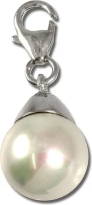 Produktbild von SilberDream Charm Armband Anhänger Perle weiß Perle 925 Echt Silber FC211W