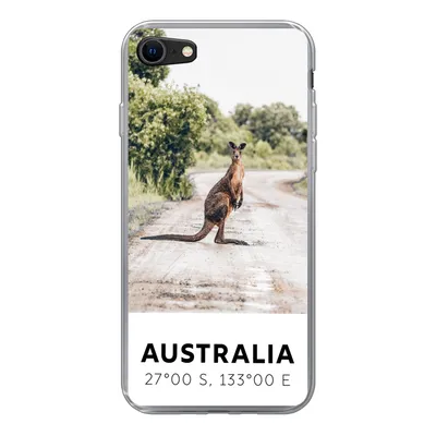 Produktbild von MuchoWow® Handyhülle Schutzhülle Hülle für iPhone 8 Känguru - Australien - Tiere Silikon Softcase Handy Hülle - Schutzhaube