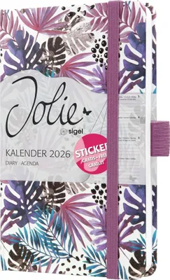 Produktbild von Wochenkalender Jolie ca. A6 Hardcover Violet Jungle Fever 2026.