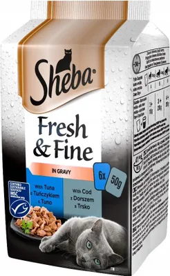 Produktbild von Sheba Fresh Fine Chicken Lachs Pute in Sauce 6x50g
