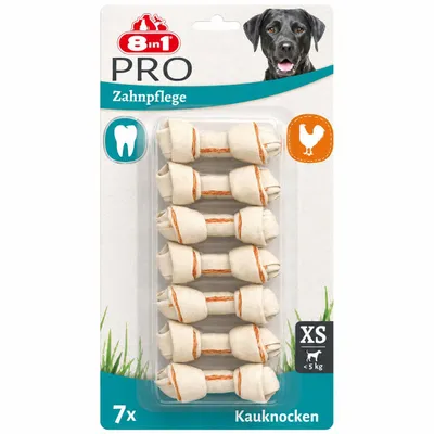 Immagine prodotto di 8in1 Pro Dental Ossa XS - ossi da masticare salutari per cani mini per l’igiene dentale, 7 pezzi