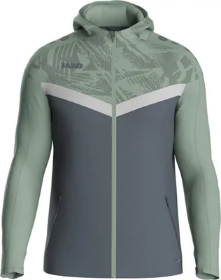 Produktbild von JAKO Uni Kapuzenjacke Iconic, Farbe:anthra light/mintgrün/soft grey, Größe:XL