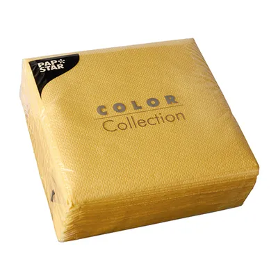 Obrázok produktu pre 100 obrúskov, 1-vrstvové, 1/4 záhybu 33 cm x 33 cm, žlté