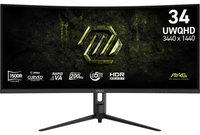 Produktbild von MSI MAG 342CQRF E20, 86,4 cm (34"), 3440 x 1440 Pixel, UltraWide Quad HD, LCD, 0,5 ms, Schwarz