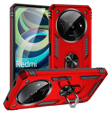 Produktbild von Armor Shield Handyhülle für Xiaomi Redmi A3 Hülle Ultra Hybrid Case Handy Schutzhülle, Rot