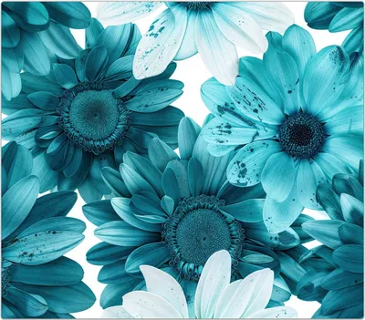 Produktbild von Spritzschutz Herdabdeckplatte Schneidebrett aus Glas Blaue Blütenpracht 1-Teilig (60x52cm)
