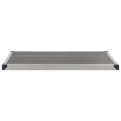 Immagine prodotto di vidaXL Piatto doccia da giardino in acciaio inox WPC 110 x 62 cm Grigio