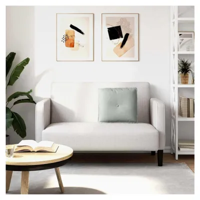 Produktbild von Rückenkissen Hellgrau 50 x 45 cm aus Cordstoff