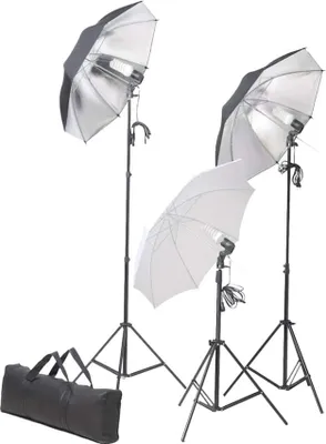 Obrázok produktu pre vidaXL Sada štúdiového osvetlenia 24 W so statívmi a dáždnikmi
