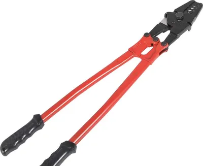 Image de Pince à câbles Happyment – Pince à sertir avec poignées isolées – Pince manuelle rouge pour des connexions de câbles précises