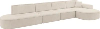 Produktbild von ALTDECOR Ecksofa in L-Form MARI-L3 - 413x171x79,5 cm Beige - Corner Sofa Bett Eckcouch Couch Wohnlandschaft Cauchsofa