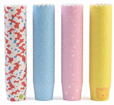 Immagine prodotto di Set di 200 stampini di carta per muffin - Colorati e resistenti al calore