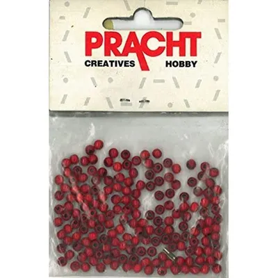 Produktbild von Holzperle rund rot 4 mm Lochgröße 1,8 mm