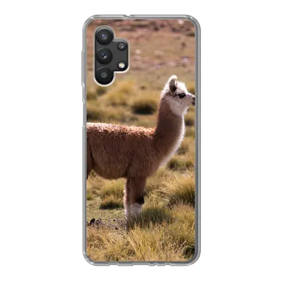 Produktbild von MuchoWow® Handyhülle Schutzhülle Hülle für Samsung Galaxy A32 5G Alpaka - Braun - Natur Silikon Softcase Handy Hülle - Softcase