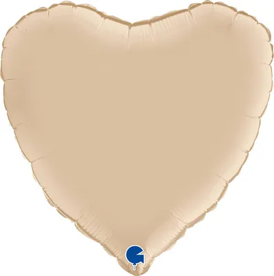 Produktbild von Folienballon - Satin Creme Herz 46 cm, Grabo
