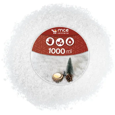 Dekoschnee täuschend echt, 1000 ml, weiß, Cellulose